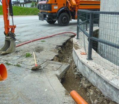 Realizzazione scavo per impianti fognari Asiago